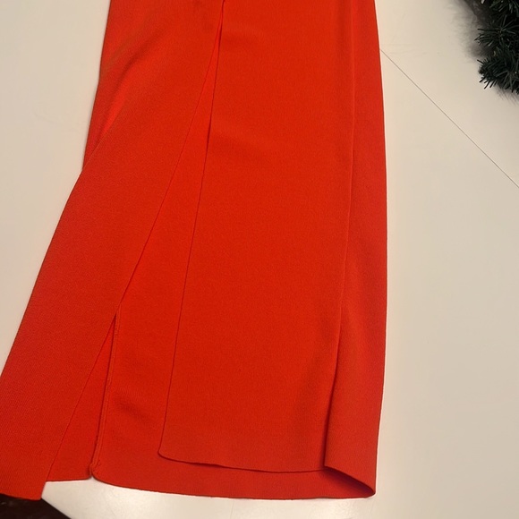 Orange fitted maxi dress size S - Picture 3 of 4